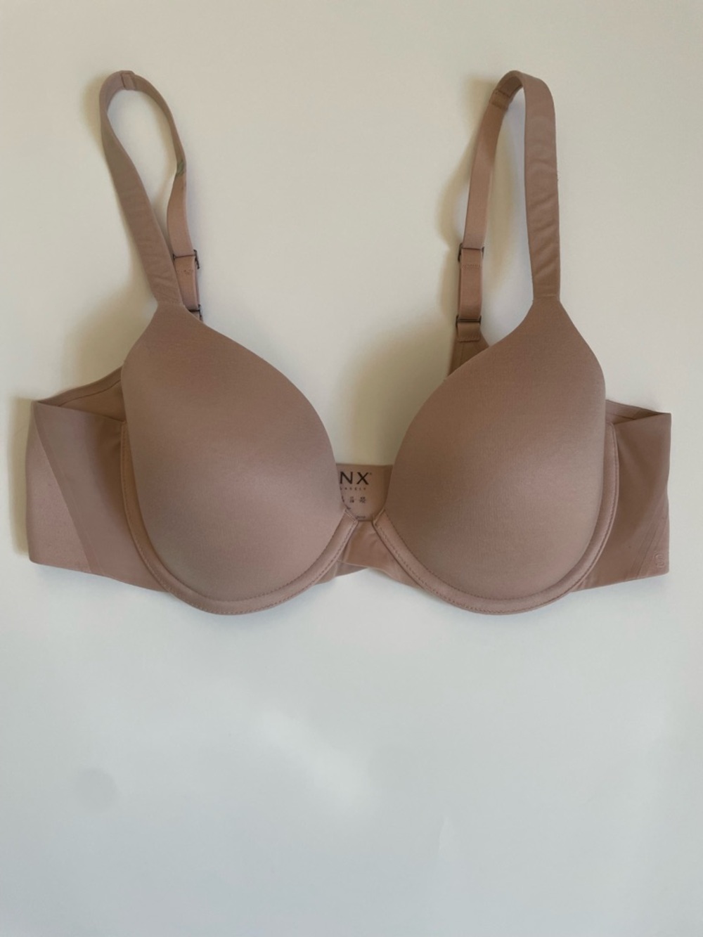 Spanx Bra 34B Nude Pink T Shirt Bra Pillow Cup Padded Wireless Comfort